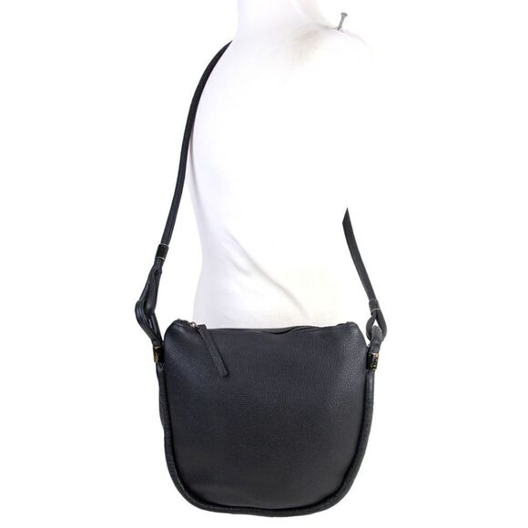 AANDD Adam & Davidson BLACK GENUINE LEATHER X-BODY SHOULDER BAG HANDBAG PURSE - Picture 2 of 16